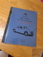 Rover P4 Parts Book 4235 1954 on 60 75 80 90 100 105 Little Used with Orig Box