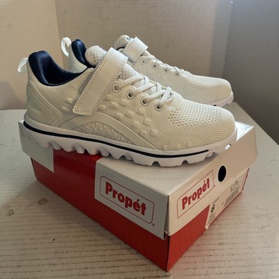 Propet Travelactiv Axial Fx Walking  Womens White & Blue Athletic Shoes WAT093M