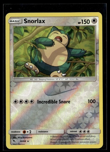 Pokemon TCG Hidden Fates #50/68 Snorlax Reverse Holo