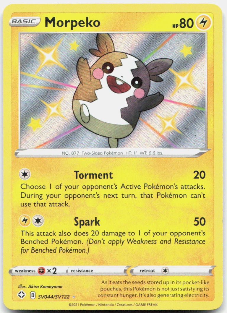 Morpeko Holo Shiny Holo Rare Shining Fates: Shiny Vault SV044/SV122 NM
