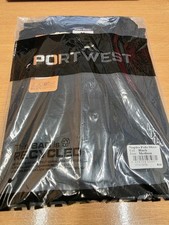 Portwest Naples Polo Shirt B210 Black Medium New
