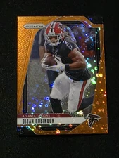BIJAN ROBINSON 2024 PANINI PRIZM #11 ORANGE DISCO ATLANTA FALCONS