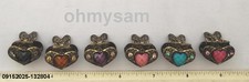 CLOSEOUT 10 NEW BRONZE COLOR MINI METAL HAIR CLIP / COMB / STONE /HEART VINTAGE