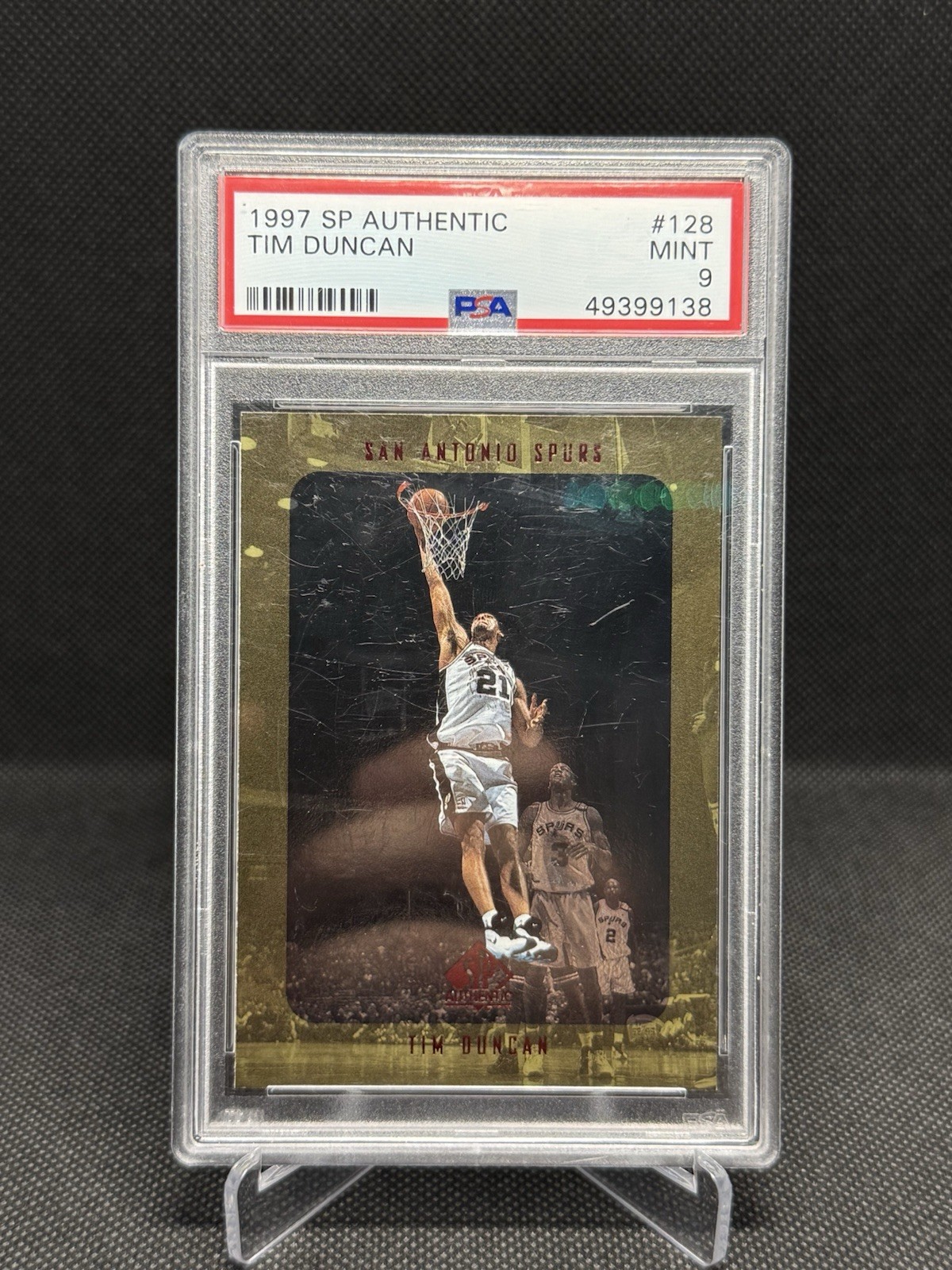Tim Duncan 1997 SP Authentic RC Rookie Psa 9 Mint #128