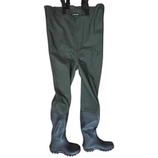 Frogg Toggs Cascades Chest Waders Mens 10 Poly Rubber Green Bootfoot Fishing