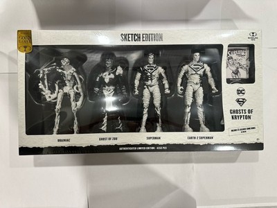McFarlane Toys DC Superman Ghosts of Krypton Sketch Edition 4 Pack Gold Label