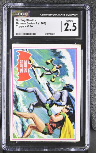 1966 Topps Batman Red Bat #20A Surfing Sleuths — CGC 2.5