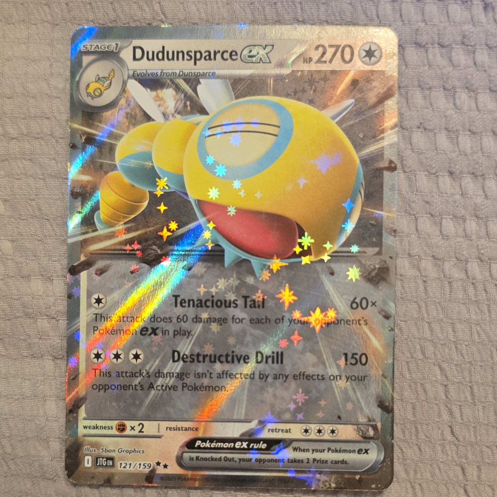 Pokemon TCG Dudunsparce ex Holo Double Rare 121/159 270 HP English