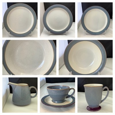 Denby Storm Blue Teller / Schüsseln etc. - Stückauswahl - Vintage Denby Blue/Plum