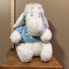 VTG Disney Store Plush Eeyore White Snowflake Christmas Holiday Pals Retired