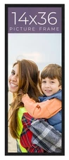 14x36 Frame Black Real Wood Picture Frame Width 0.75 inches | Interior Frame Dep
