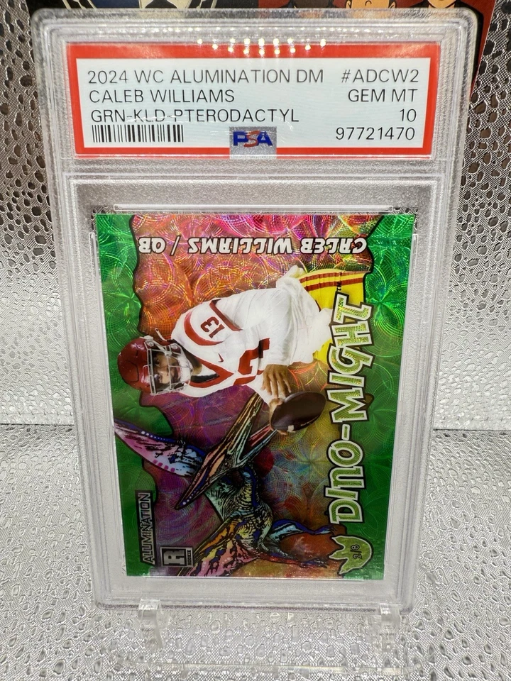 2024 Wild Card Alumination Dinomight Caleb Williams GREEN /8 #ADCW1 PSA 10 POP 1 - Image 4 of 4