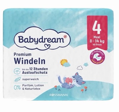 160 Babydream Maxi Windeln Gr. 4  0.118  Stk. 