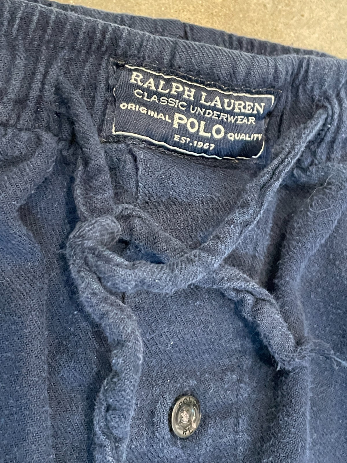 Polo Ralph Lauren Lounge Pants Men L Navy 100% Cotton Sleepwear Pajama Sweatpant thumbnail 5
