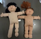 2004 Cabbage Patch Kids Play Along Dolls Lot 2 Signed + 5 Outfits Shoes