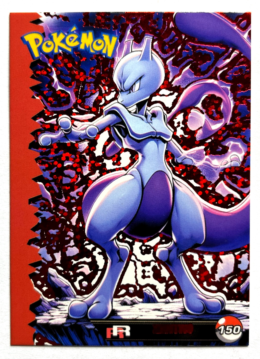 2025 POKEMON TEAM ROCKET The Hunting Mewtwo Card #E29 MEWTWO Red Variant