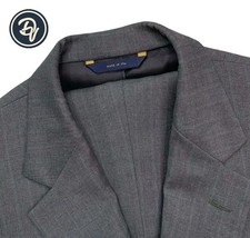 Mens 42 L Brooks Brothers 1818 Madison X Saxxon Mid Grey Multi Stripe Wool Suit