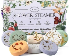8x Shower Steamers Aromatherapy Gift Set, Natural Essential Oils, Home Spa