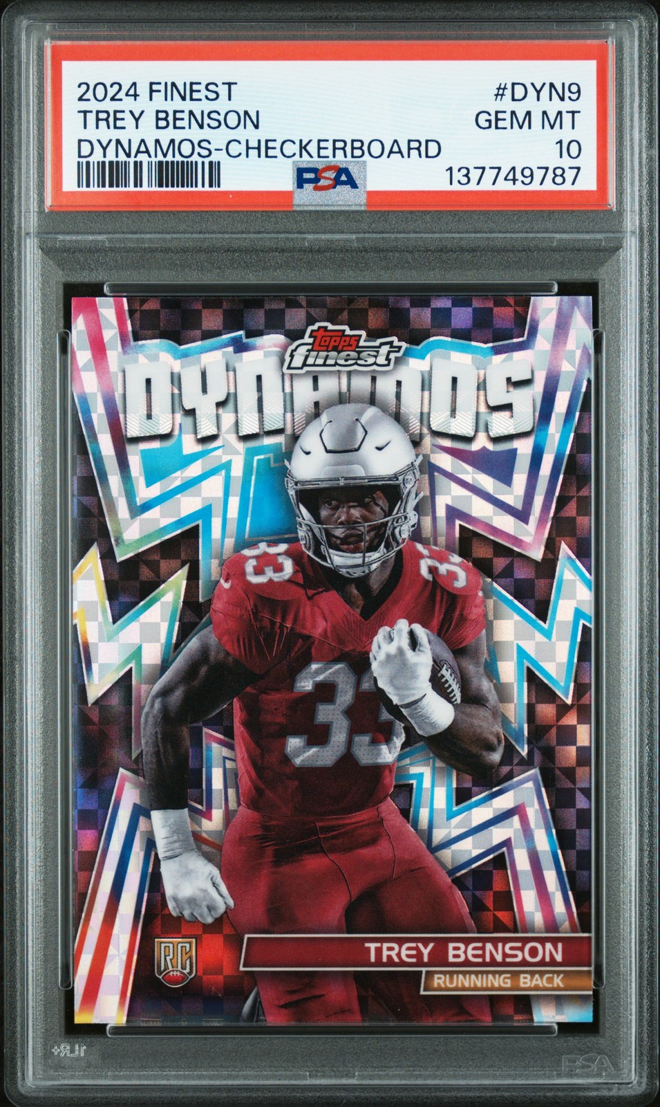Trey Benson Topps Finest Dynamos #DYN9 Checkerboard