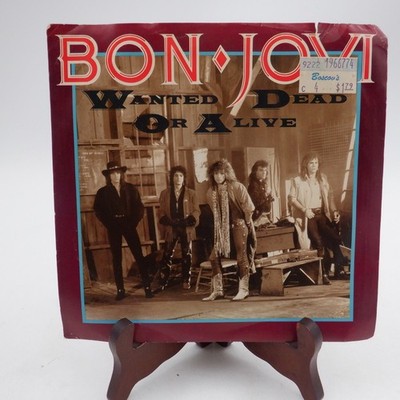 Bon Jovi Wanted Dead Or Alive / I d Die For You  Vinyl 45 Record VG  Transparent