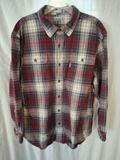 Carhartt Work Shirt Mens XXL Tall Red Heavy Plaid Essential Button Down
