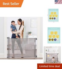 Child-Safe Extra Wide Gate 50" x 30" - Easy Install with Lock Indicator