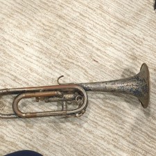 Brass Trumpet Piston Valves Brass Finish Bell Serial Number 10760