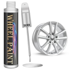 Silver Wheel Touch Up Paint, Chrome Rim Paint for Curb Rash, Wheel Scratch Re...