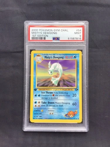 Pokemon: 1st Edition Gym Challenge Uncommon: Misty's Dewgong 54/132 PSA 9