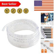 Food-Grade Flexible PVC Tubing - 10 Ft Clear Vinyl Hose for Homebrew Aquariums