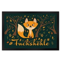 FußMatte XL In 40X60 Cm Mit Niedlichem Fuchs Im Wald Und Herbst Motiven -