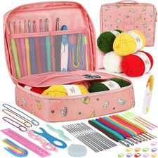 Crochet Kit for Beginners Adults Yarn Steel H...