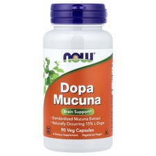 Now Foods Dopa Mucuna 90 Veg Capsules GMP Qua...