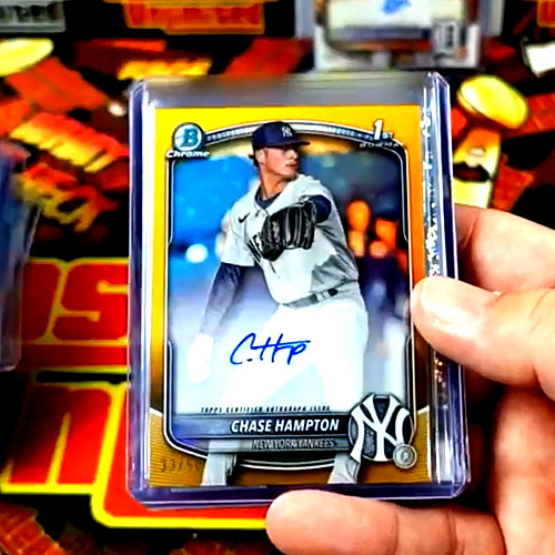 2025 Bowman Chrome Chase Hampton 1st GOLD AUTO 33/50 New York Yankees Autograph