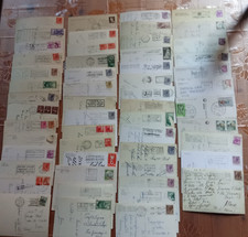 Storia postale - lotto 54 annulli a targhetta su cartolina anni 40/80