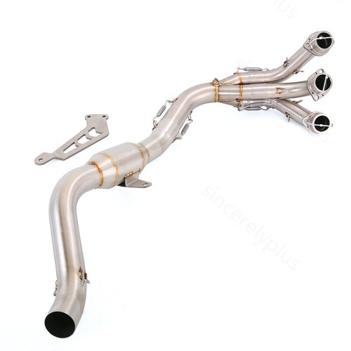 For Ymaha MT09 FZ09 2020-2023 Exhaust System Front Link Pipe Muffler Tips Carbon - Picture 6 of 7