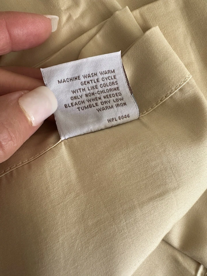 Hudson Park Collection Champagne Twin Flat Sheet 100% Egyptian Cotton 500 TC - Image 4 of 4