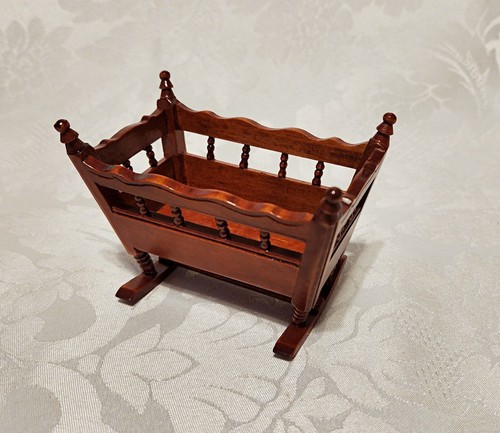 Dollhouse Furniture Bed Crib and Cradle - Picture 8 of 11