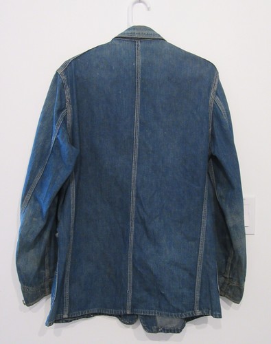 1930S VINTAGE DENIM JEAN CHORE COAT JACKET *SUPER* BIG MAC PENNYS M SOME ASIS P3 - Picture 8 of 24