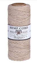 NATURAL Hemp Cord 20 1mm from Hemptique 100 Natural String Jewelry Crafts