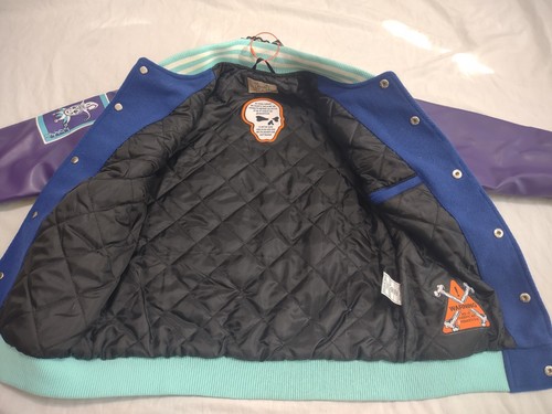 BRAND X "Why So Serious" Joker Varsity Jacket Size Y Med Batman Gotham NWT READ! - Picture 11 of 21