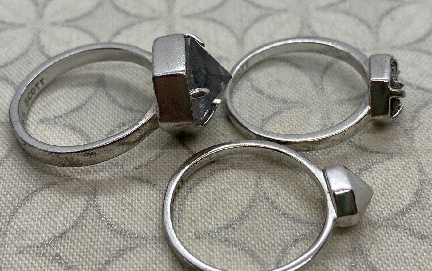 Kendra Scott Mariam Stackable Ring Set Silver ton… - image 10