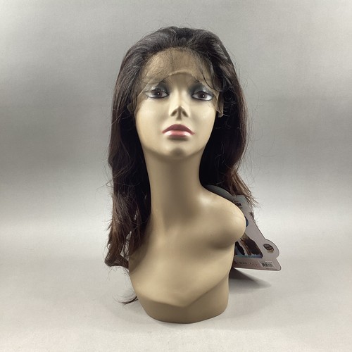 Kinna #OL1B.30 Off Black Honey Brown Premium Synthetic Lace Front Wig - Picture 2 of 9