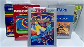 25 Box Protectors For ATARI 2600 / 5200 / 7800 Video Games Clear Display Cases  