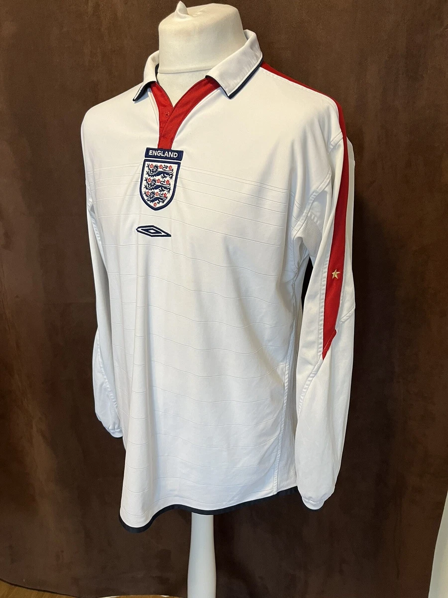 ENGLAND UMBRO 2003 - 2005 LONG SLEEVE REVERSIBLE HOME FOOTBALL