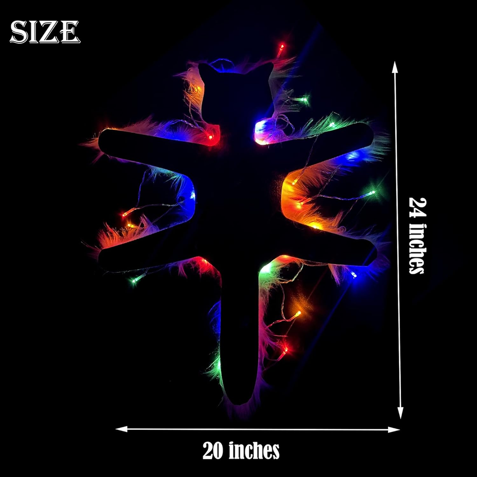 Light up Fried Cat Rug,Christmas Vacation Decorations Vacation Village