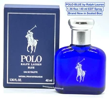 Ralph Lauren Polo Blue EDT Cologne for Men 1.36 oz / 40 ml Brand New in Box
