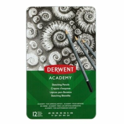 DERWENT ACADEMY Skizzieren Graphitstifte 6B - 5H 12 in DOSE