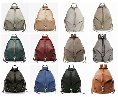 NWT REBECCA MINKOFF Julian Large Leather Backpack Military  display picture 3