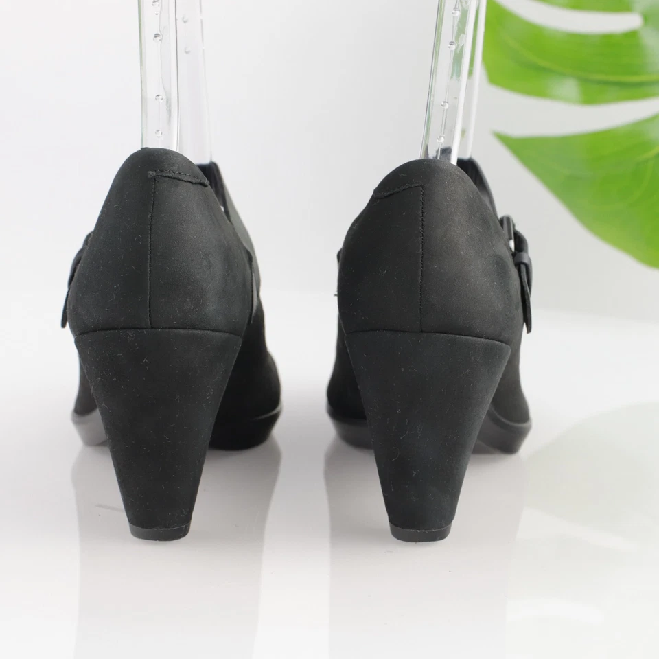 Туфли на каблуке женские Ecco формы 55 Plateau Mary Jane размер 39 8 черные нубук - Изображение 4 из 4